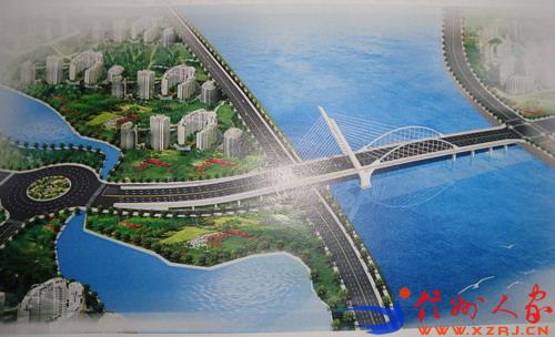 重点城建工程,通过市民投票,专家评审,桥型方案已确定为"旭日东升"